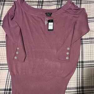 City Chic Women's Mauve Off-the-Shoulder Sweater